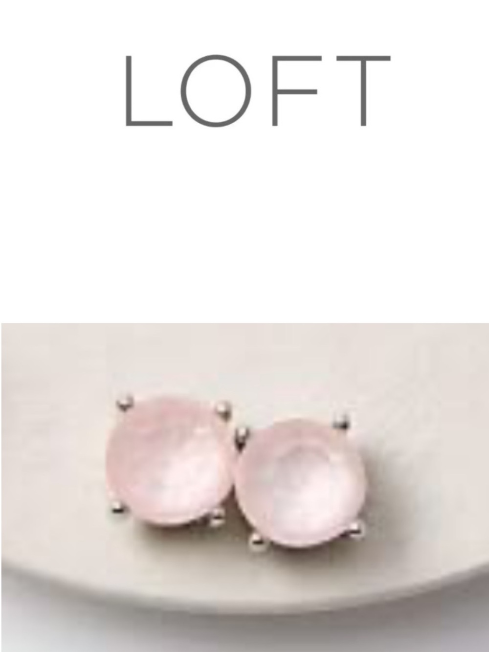 Ann Taylor LOFT Light Pink Stud Earrings